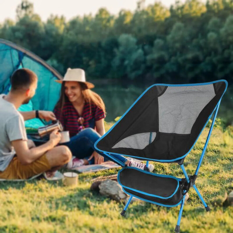 Chaise Lunaire Pliante Bleu Clair