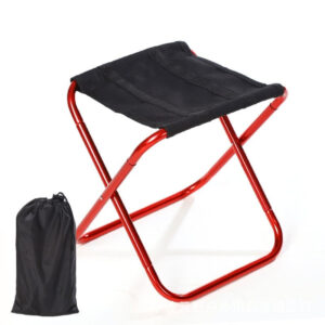 Chaise Tabouret Pliante Portable Rouge