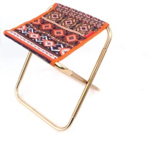 Chaise Tabouret Pliante Portable Multicolore Orange