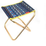 Chaise Tabouret Pliante Portable Multicolore Bleu