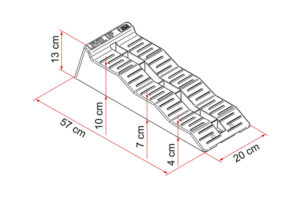 Cales pour camping car jusqu'à 5 t - Gris